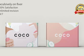 create product packaging box design, mailer box, and subscription box with 3d