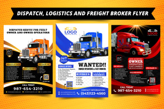 do truck dispatch freight broker flyer and marketing materials