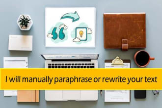 manually paraphrase or rewrite your text