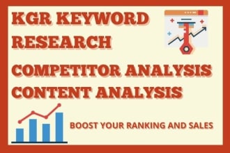 do kgr keyword research, competitor and content analysis