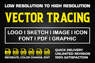 vector tracing, convert image to vector, redraw, trace, logo