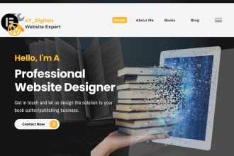 design book author website, ebook landing page, children book website, portfolio