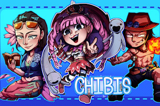 draw a chibi of you or your character oc human, furry, mech