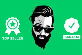 create a vector art portrait black and white