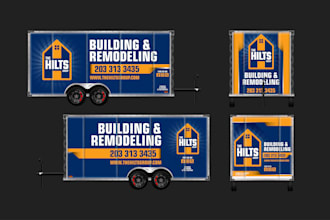 do vehicle wrap design for your trailer, food truck