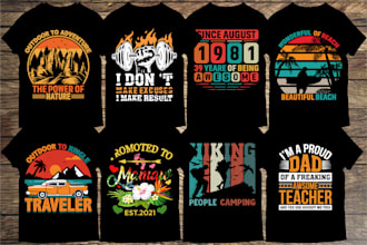 do custom t shirt design and bulk t shirt design for you