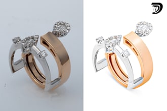 retouch jewelry, fix color grading,remove objects
