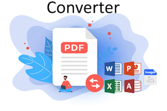convert manually pdf to word or excel or ppt or access