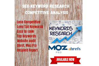 perform advance keyword research and competitors analysis