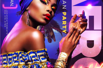 outstanding card design, party, event or business flyer design