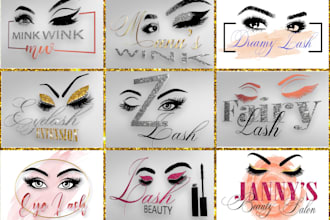 design beautiful eyelashes logo