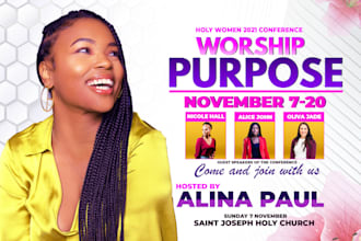 create unique church flyer, social media and party flyers within 7hrs