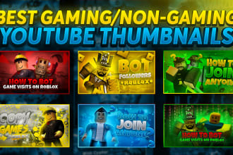 design professional roblox youtube gaming thumbnail