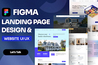 do real estate landing page , figma website design