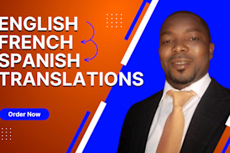 manual french to english or spanish translation and vice versa