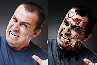 convert your portrait to a zombie image