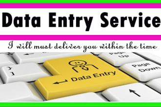 do best data entry and research work