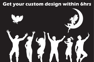 draw unique silhouette, stencil from your image