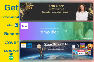 do professional linkedin banner for your business page or profile
