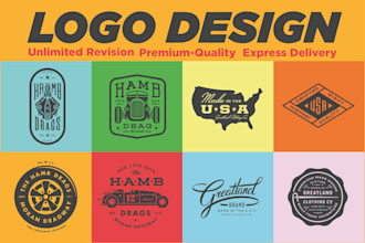 design vintage hand drawn logo design