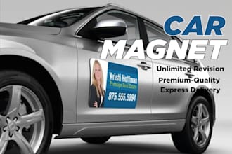design amazing car magnet signs, truck magnet signs or van magnet signs