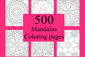 design 500 mandala coloring book for amazon kdp
