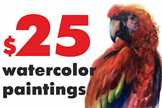 create hand painted watercolor illustration