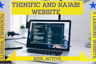 develop teachable thinkific and  kajabi course website, canvas