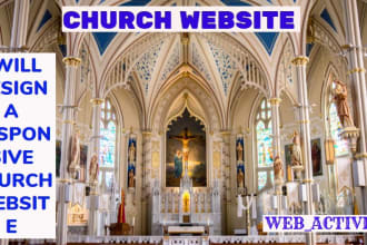 design a church website or modern ministry website on wordpress