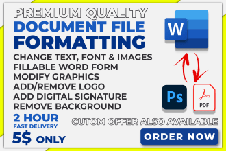 do document formatting with word to PDF