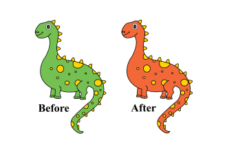 redraw your image into vector and change colour