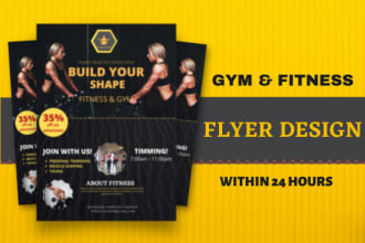 design gym, event, sports or business flyer design in 24hrs