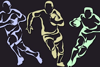 draw silhouettes, vector tracing line art for t shirt and hoodies