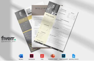 design and upgrade your resume, cv in ms word