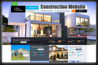 do construction, architecture, real estate or plumbing website in 24 hrs