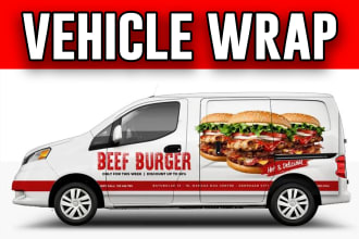 create professional vehicle wrap, car wrap, truck wrap