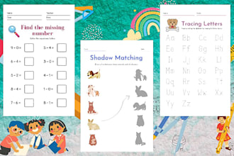 create kids worksheets and children activity books
