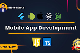 develop android ios mobile apps using react native flutter ai ar apps