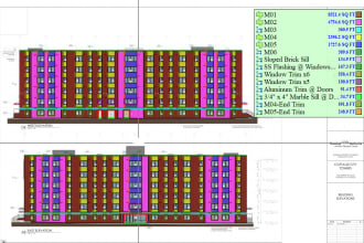 do quantity and material takeoff for facade, siding and roofing