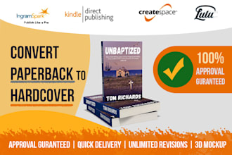 fix, format, modify, resize hardcover, hardback cover for amazon, ingramspark
