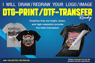 draw hi resolution sharp png files for dtg dtf printing