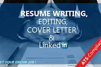 write professional  resume,cover letter,CV, linkedin profile