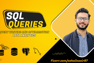 write sql queries, and database design for mysql and sql server