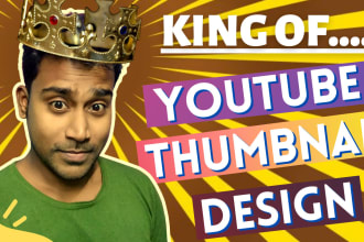 create youtube thumbnail design for any video in 24 hours