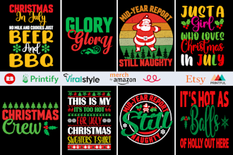 design ugly christmas sweater and t shirt design
