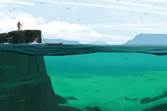 paint a stylized environment art