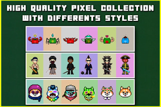 make and generate a HQ 10k pixel art nft collection for you