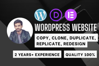 redesign replicate copy duplicate wordpress website