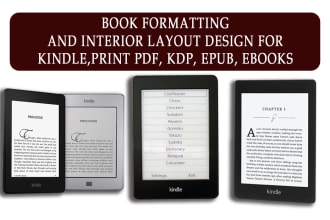 do ebook formatting from PDF, word into epub,mobi and kindle