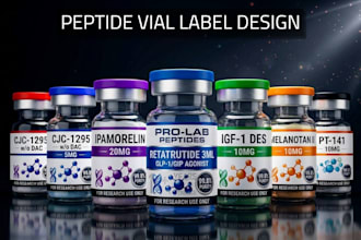 do peptide label design, peptide vial label, peptide sarms supplement label